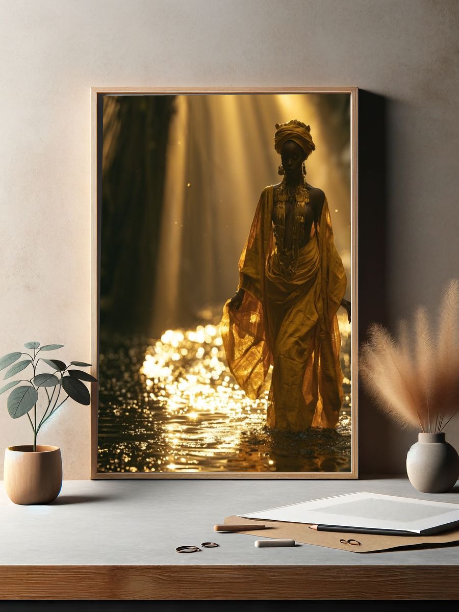 Golden River Figure Photography Poster. — room view 2