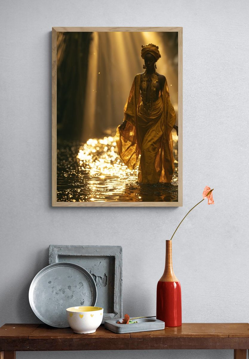 Golden River Figure Photography Poster. — room view 3