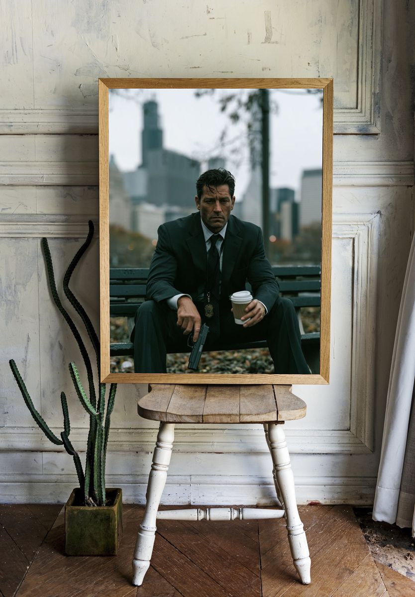 Noir Detective Cityscape Poster. — room view 1