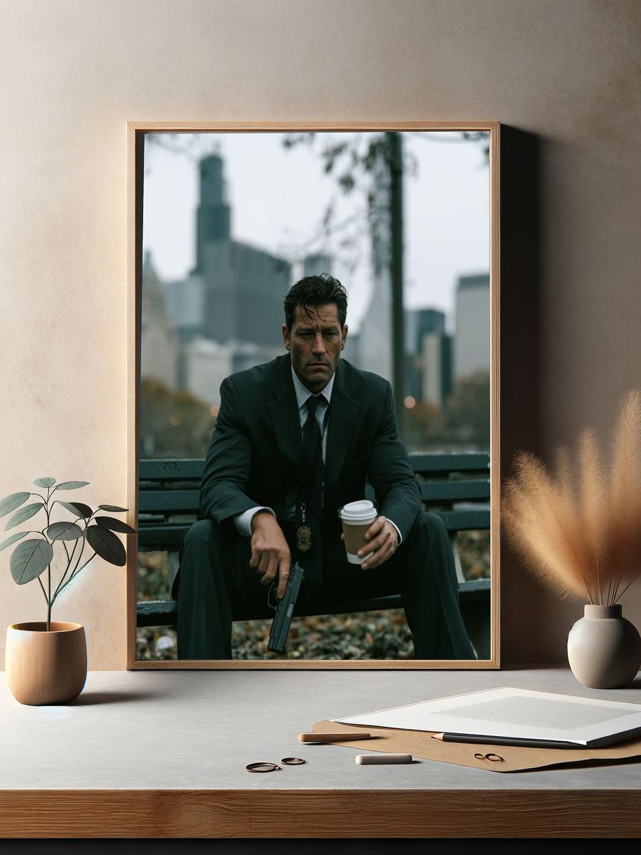 Noir Detective Cityscape Poster. — room view 2