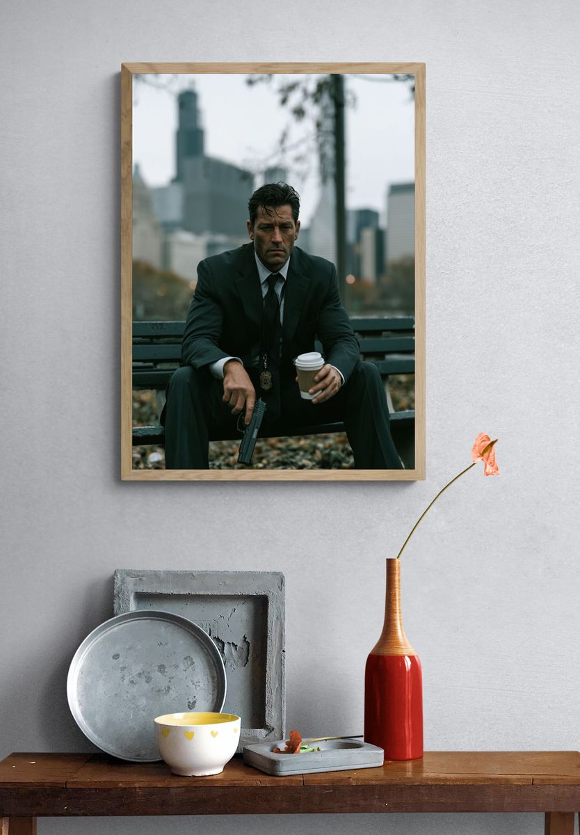 Noir Detective Cityscape Poster. — room view 3