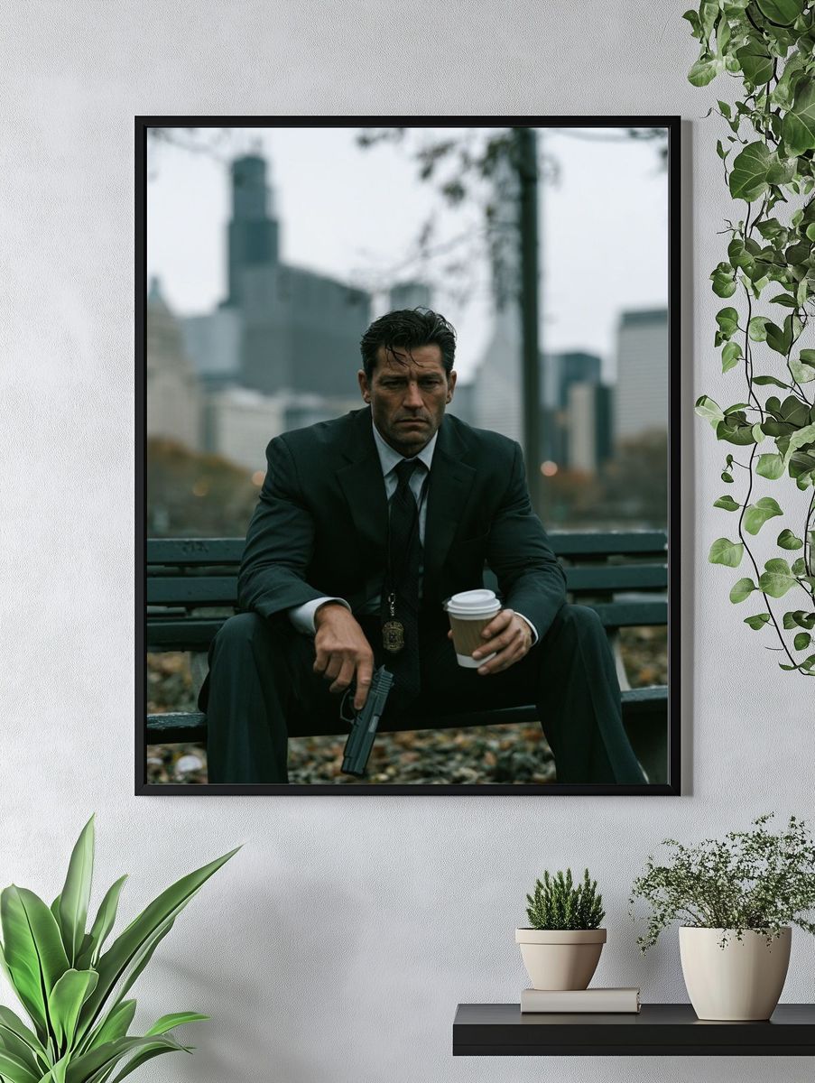 Noir Detective Cityscape Poster. — room view 4