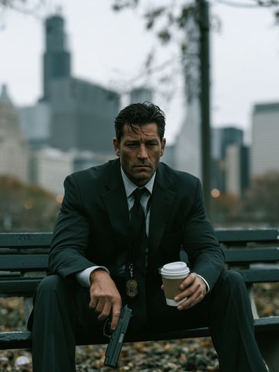 Noir Detective Cityscape Poster.
