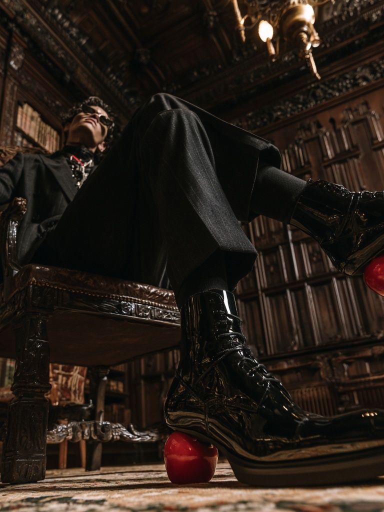 Gothic Library Portrait Photography Poster. poster — photography art