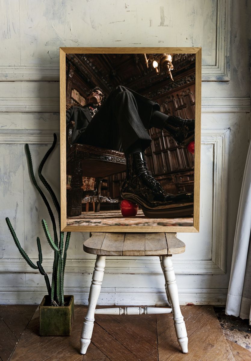 Gothic Library Portrait Photography Poster. — room view 1