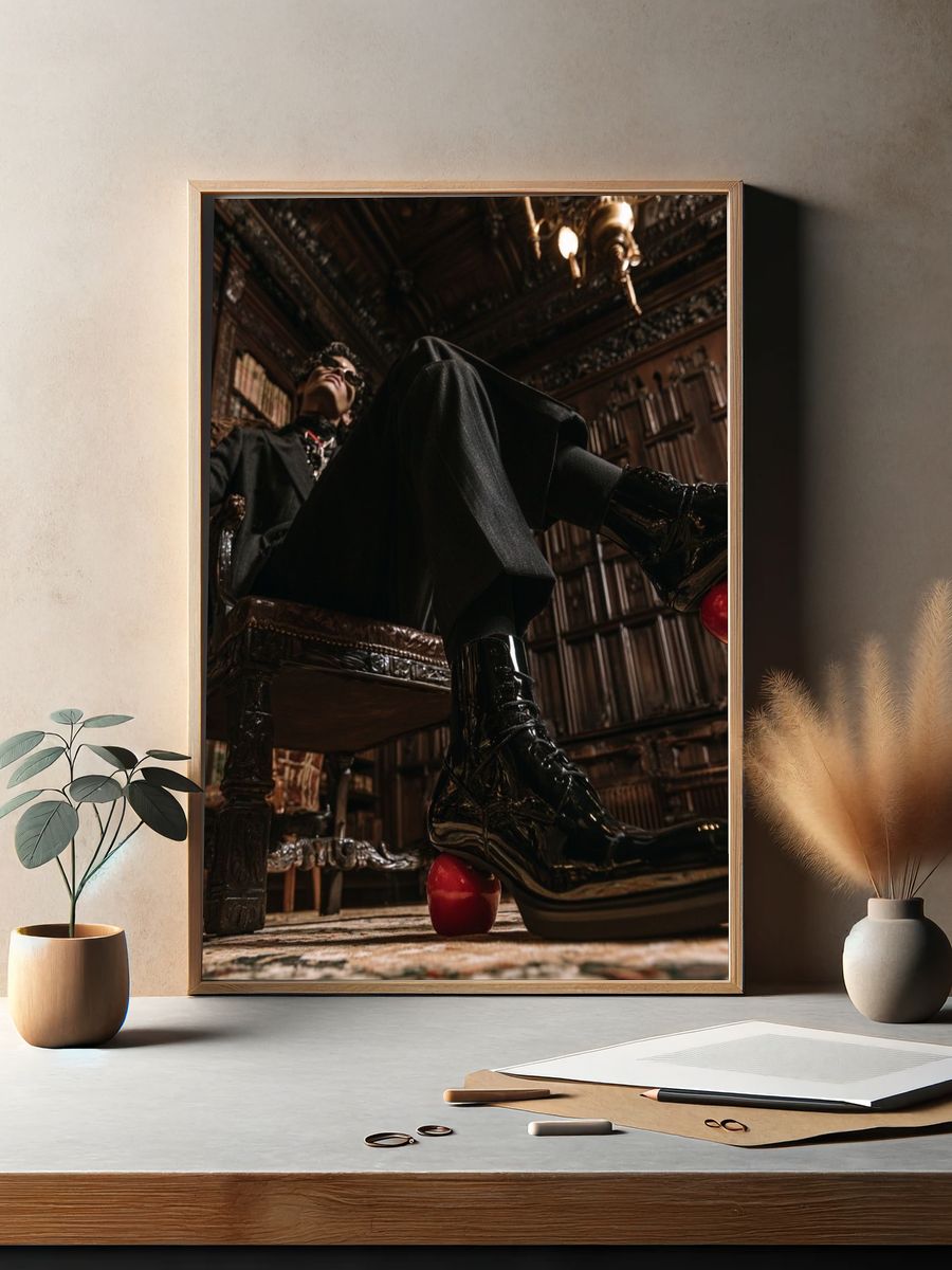 Gothic Library Portrait Photography Poster. — room view 2