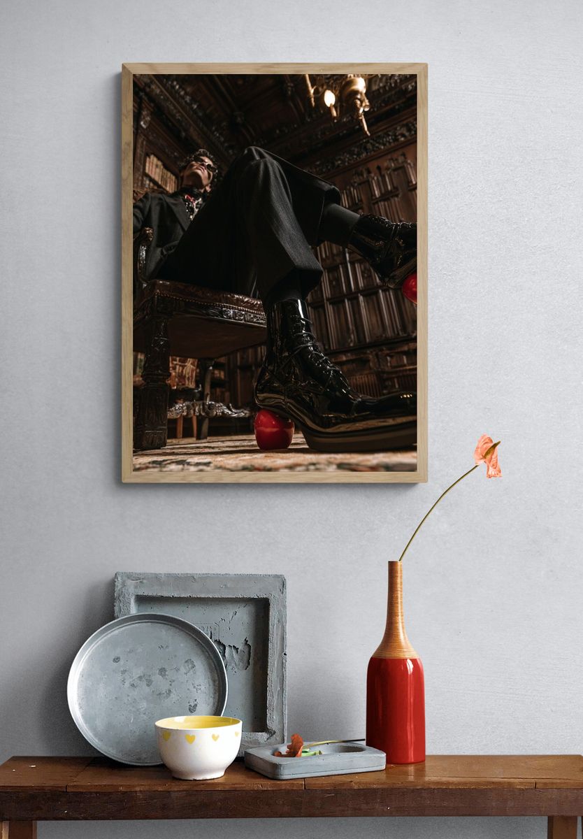 Gothic Library Portrait Photography Poster. — room view 3