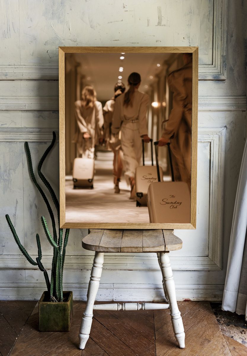 Luxury Travel Corridor Photography Poster. — room view 1