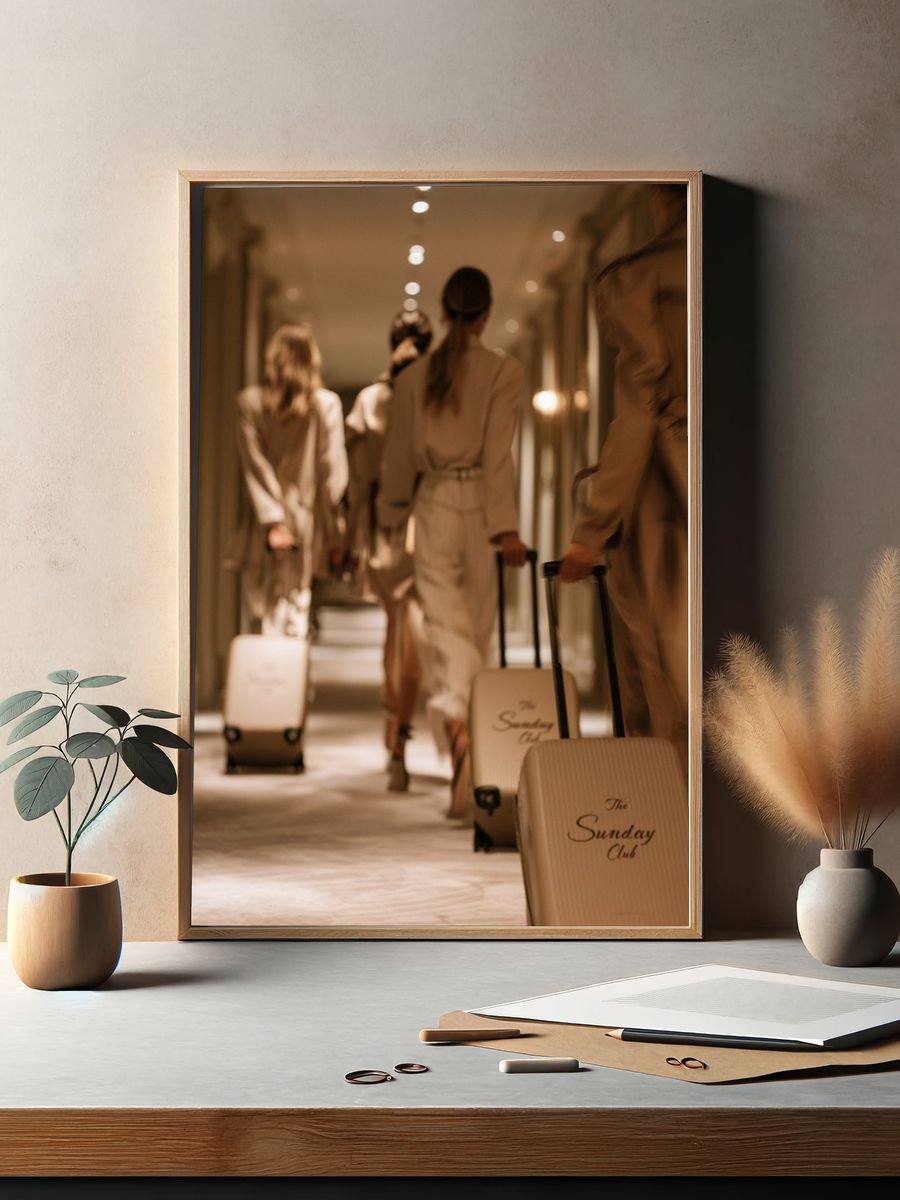 Luxury Travel Corridor Photography Poster. — room view 2