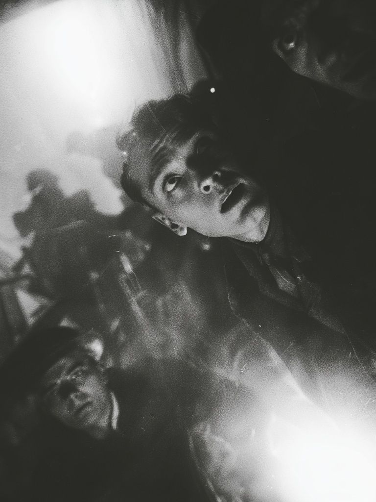 Monochrome Surreal Faces Poster. poster — photography art