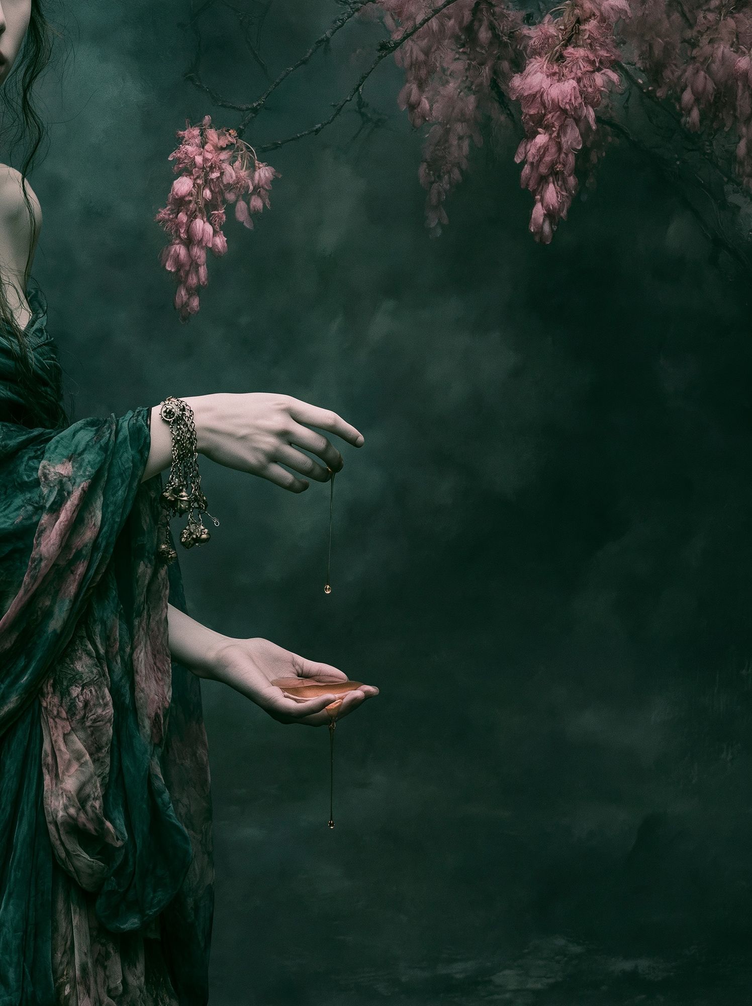 Mystic Floral Figure Photography Poster. poster detail