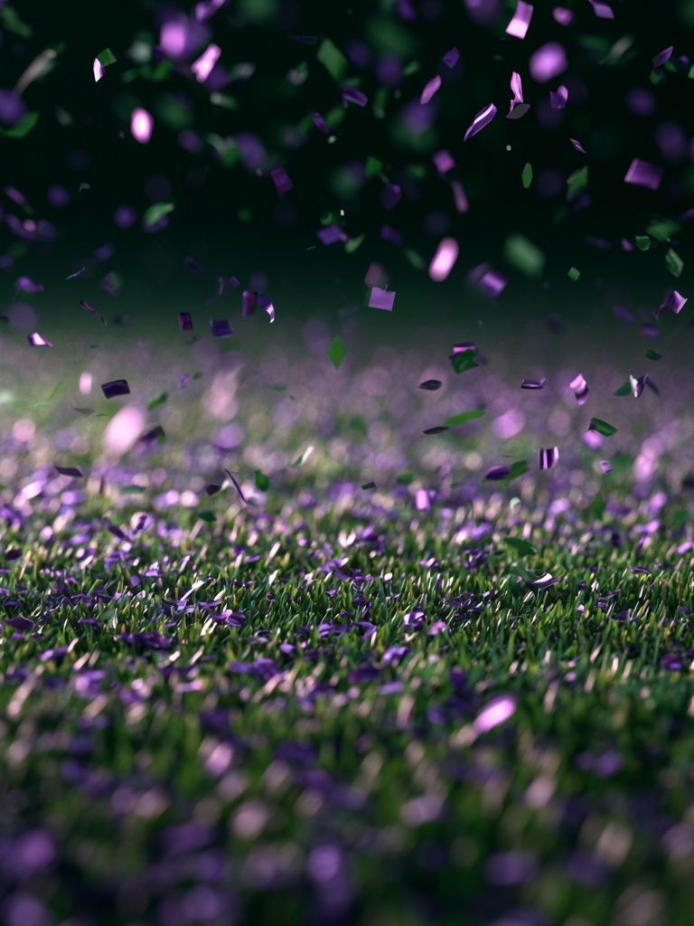 Purple Confetti Field Photography Poster. poster detail