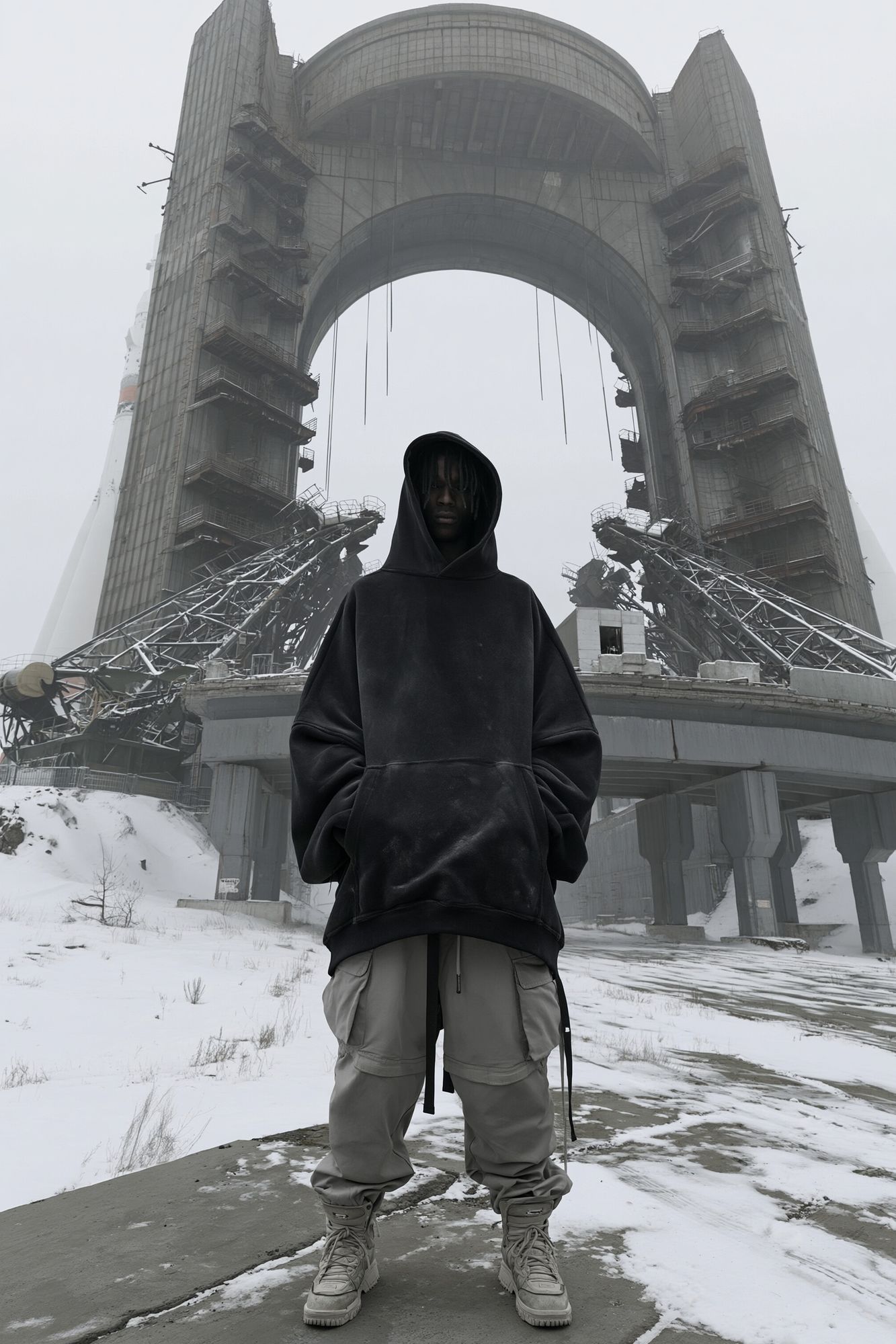Futurist Hooded Figure Poster. poster — photography art