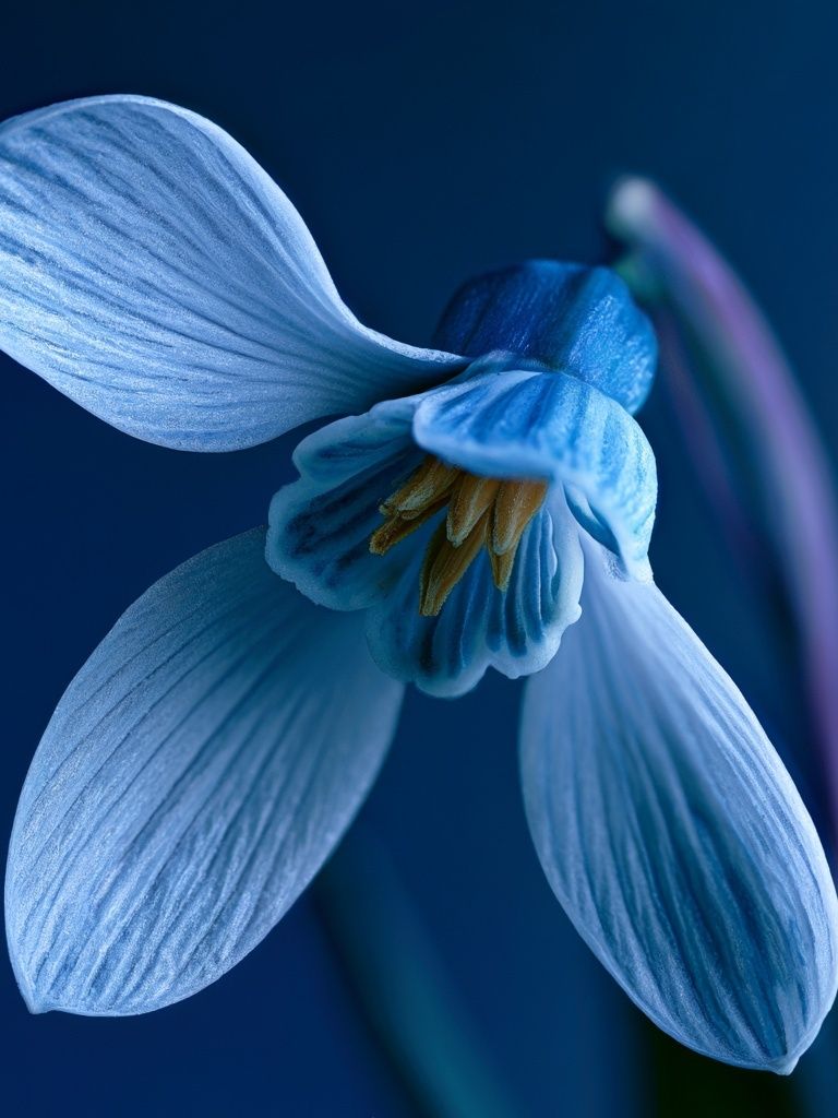 Blue Blossom Macro Photography Poster. poster — photography art