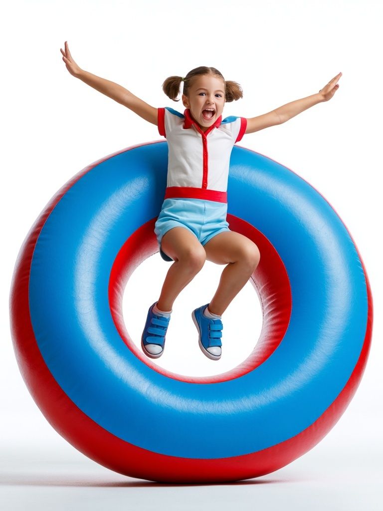 Joyful Girl on Ring — Photography Print. poster detail