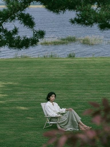 Quiet Lakeside Portrait Print. poster detail