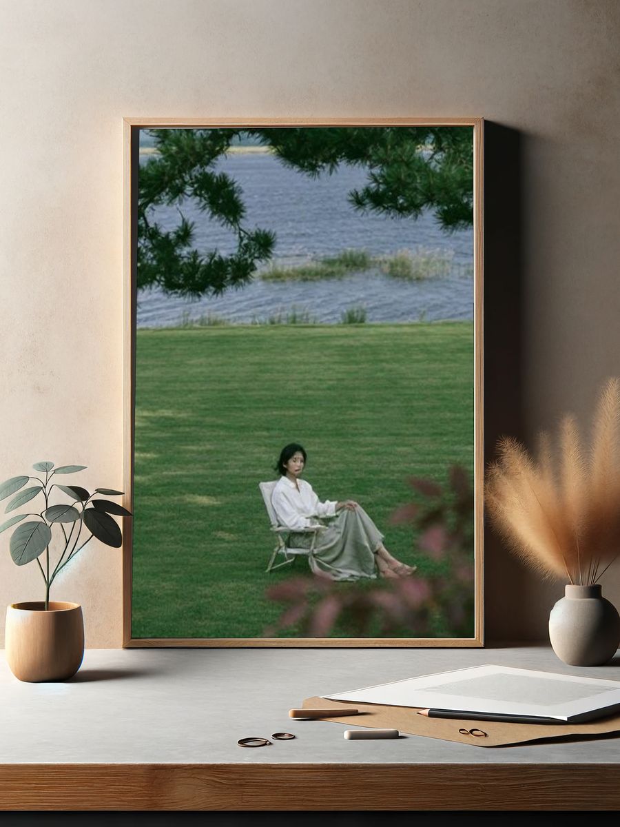 Quiet Lakeside Portrait Print. — room view 2