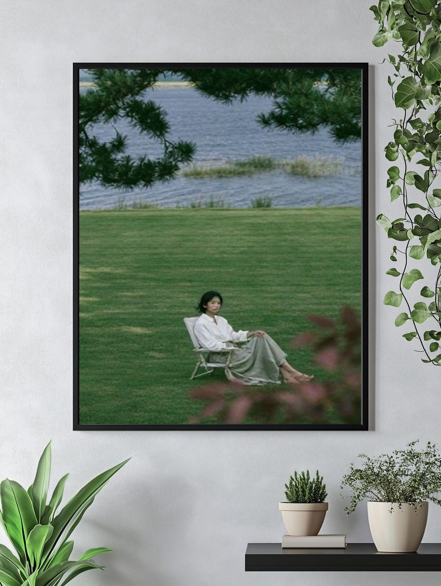 Quiet Lakeside Portrait Print. — room view 4