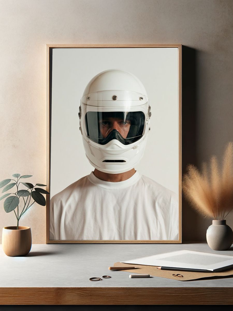 Helmet Portrait Photography Poster. — room view 2