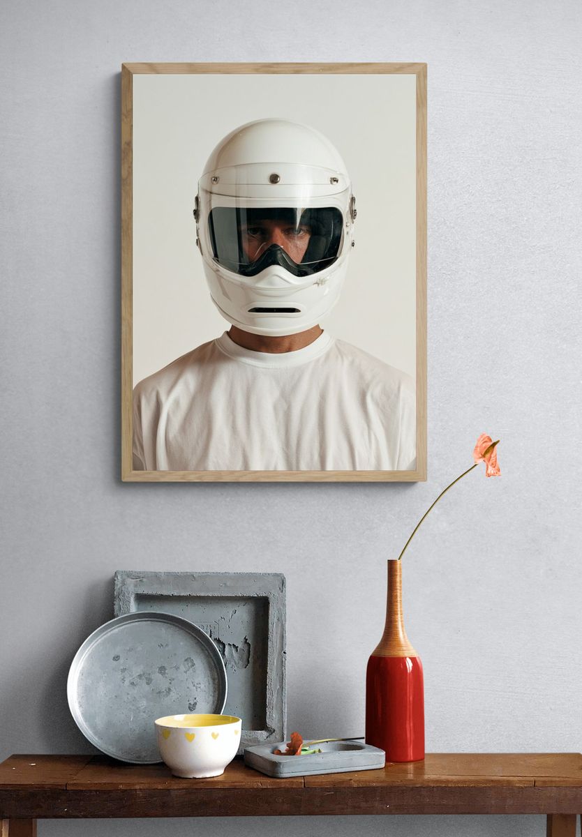 Helmet Portrait Photography Poster. — room view 3