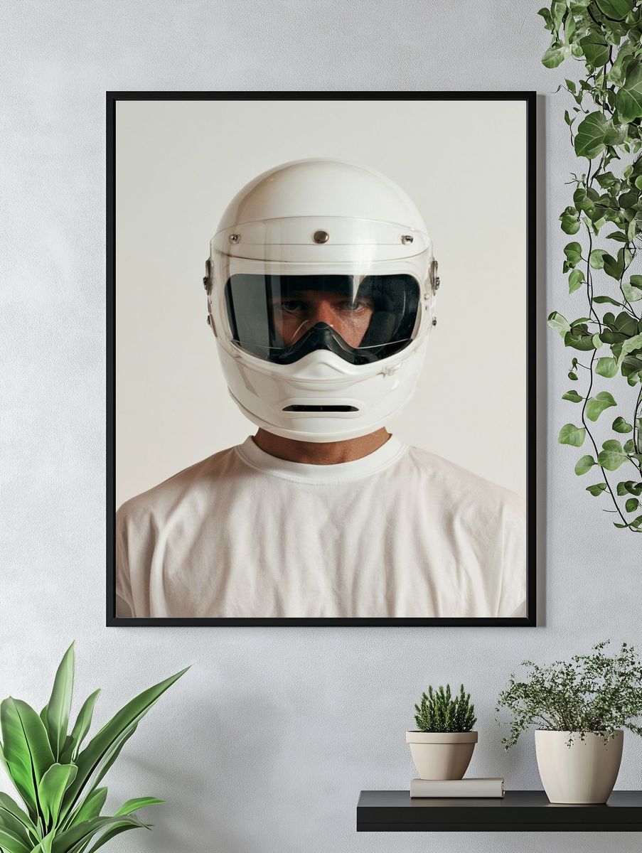 Helmet Portrait Photography Poster. — room view 4