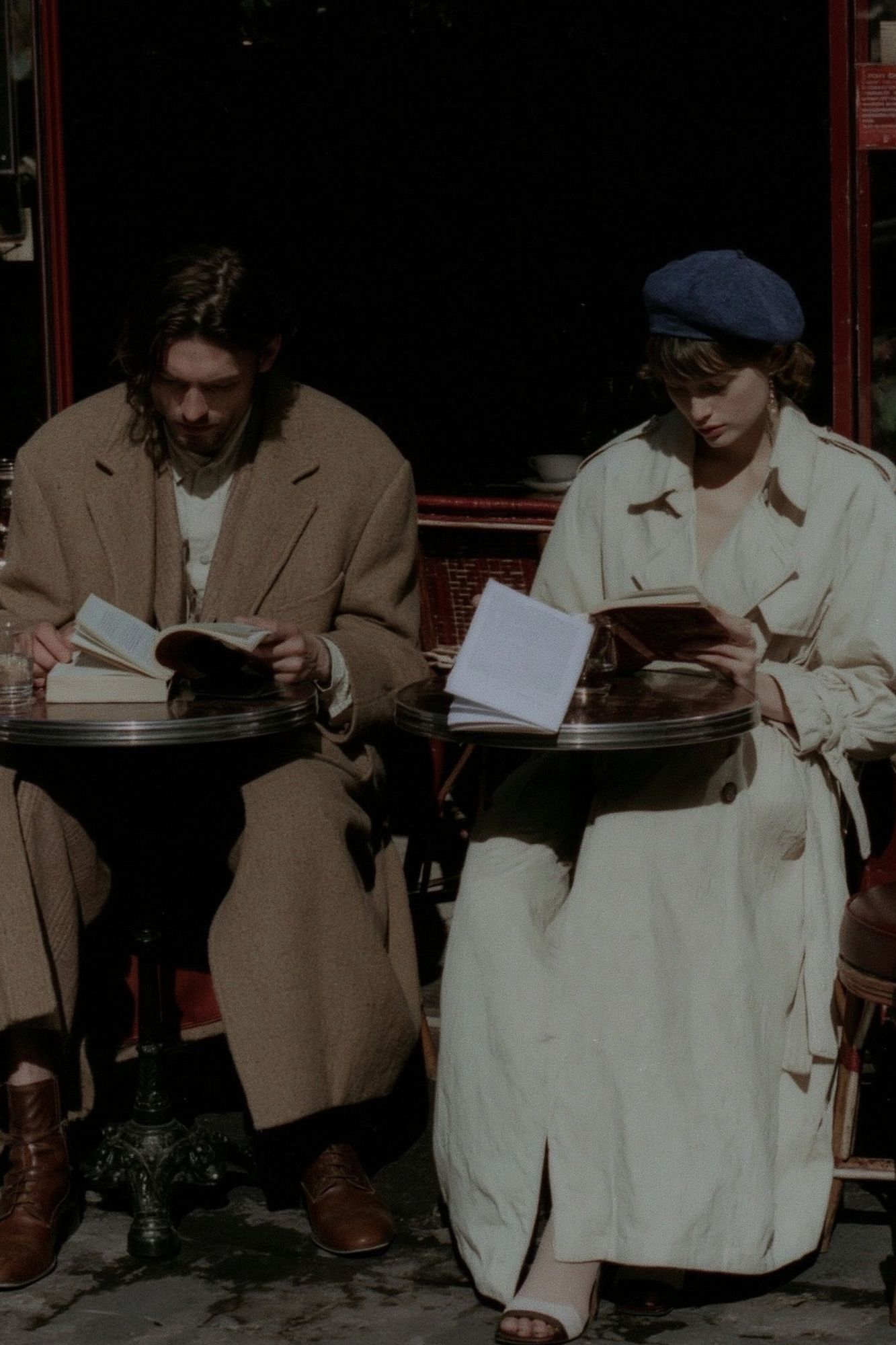 Paris Café Readers Photography Poster. poster — photography art