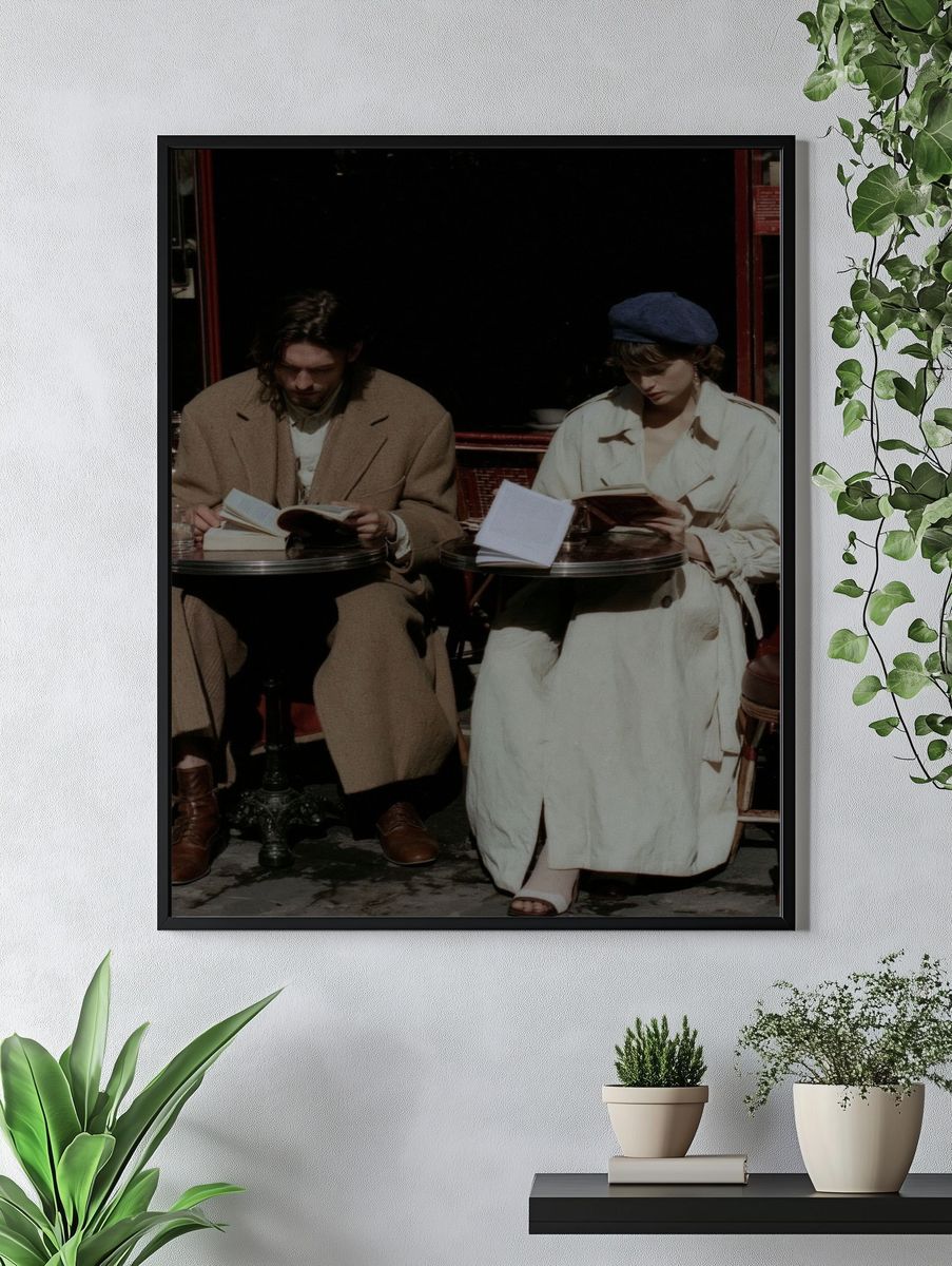Paris Café Readers Photography Poster. — room view 4