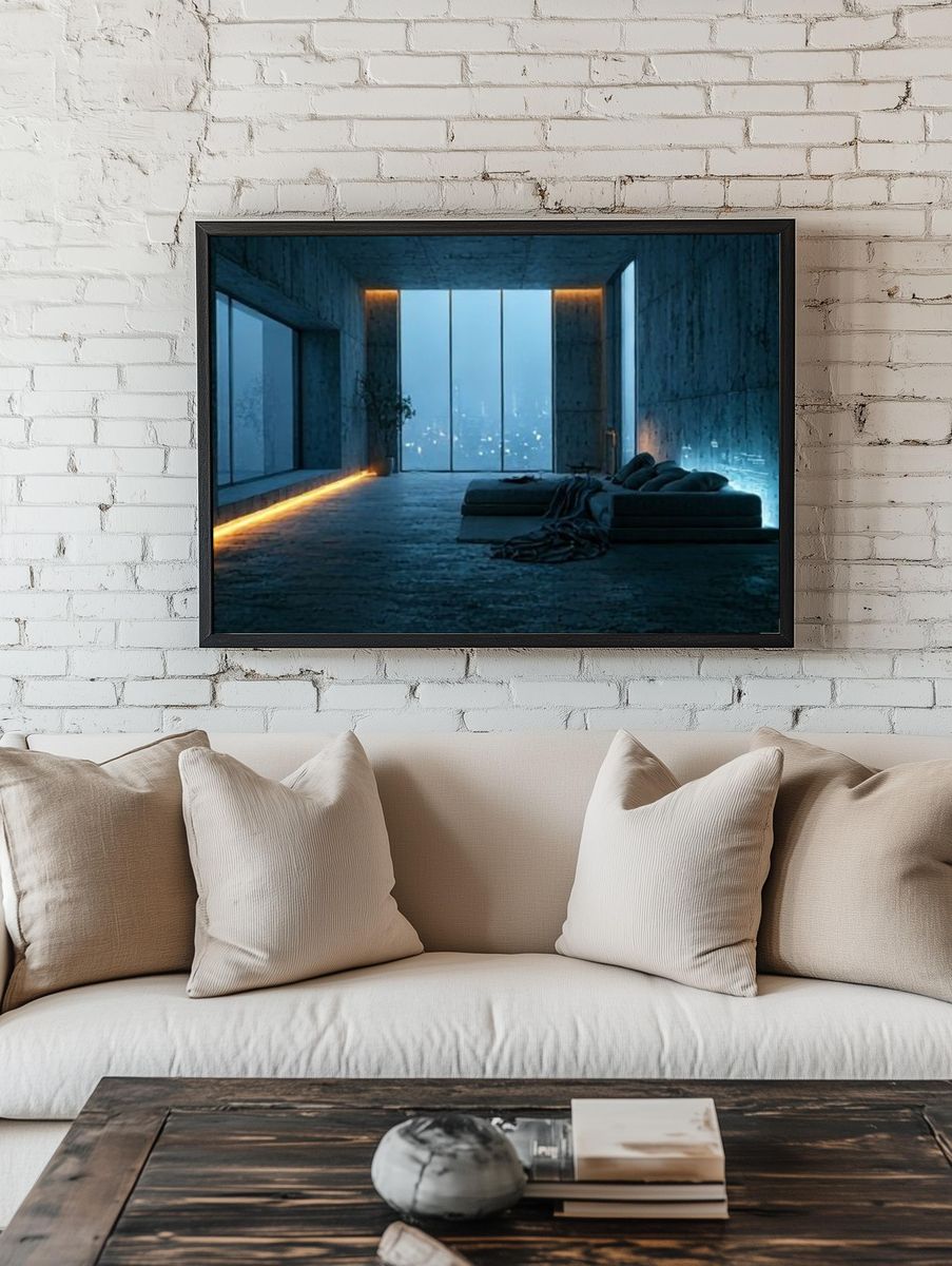 Moody Modern Interior Photography Poster. room preview
