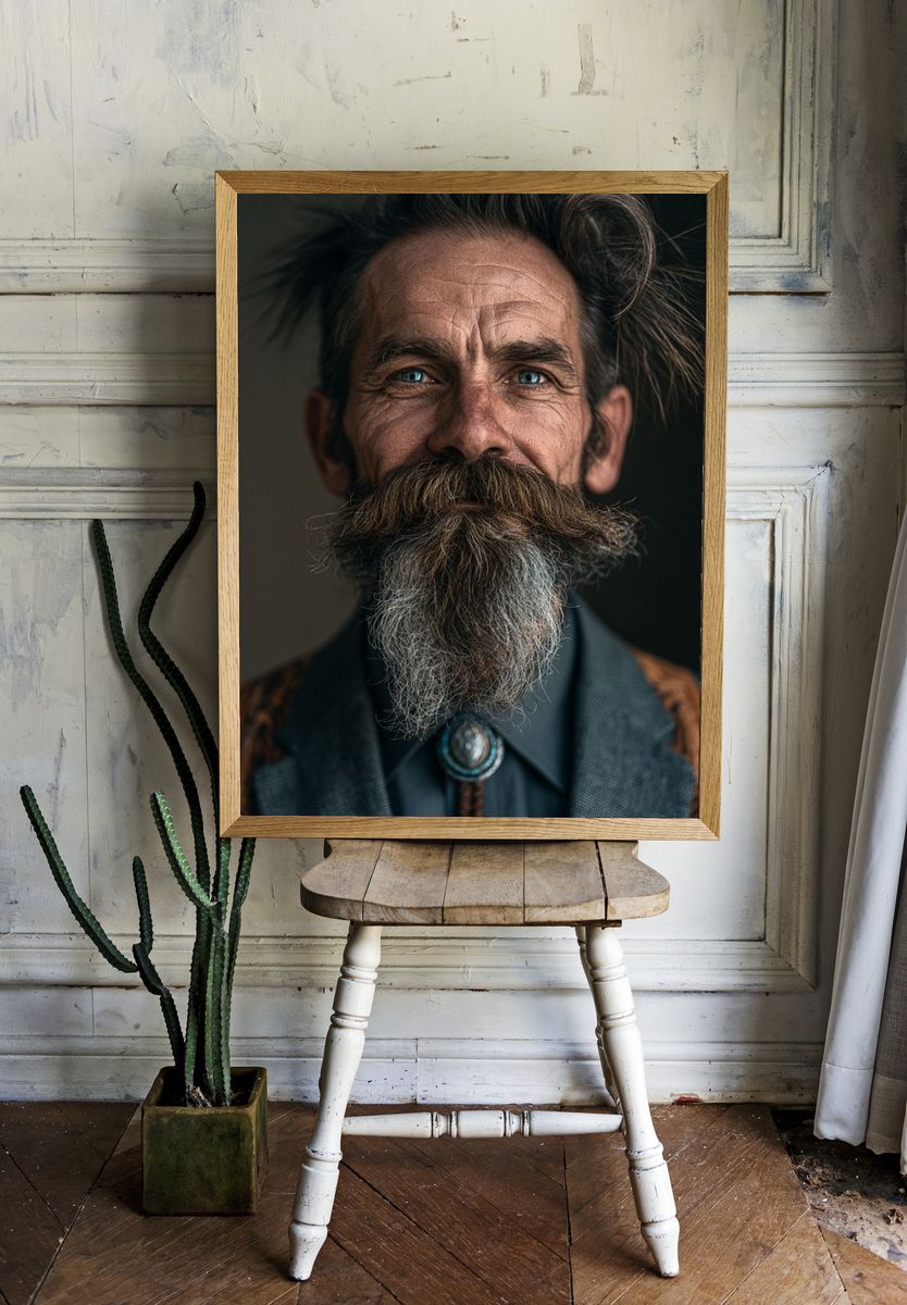 Bearded Portrait Photography Poster. room preview