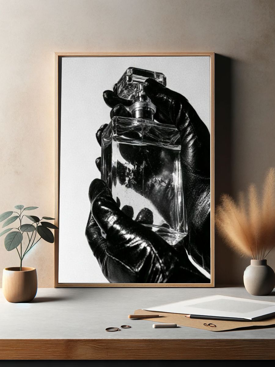 Perfume Bottle Photography Poster. — room view 2