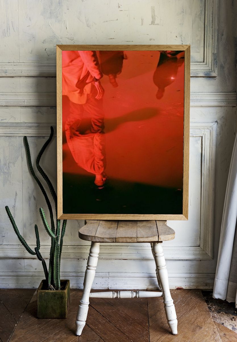Red Reflections Street Photography Poster. room preview