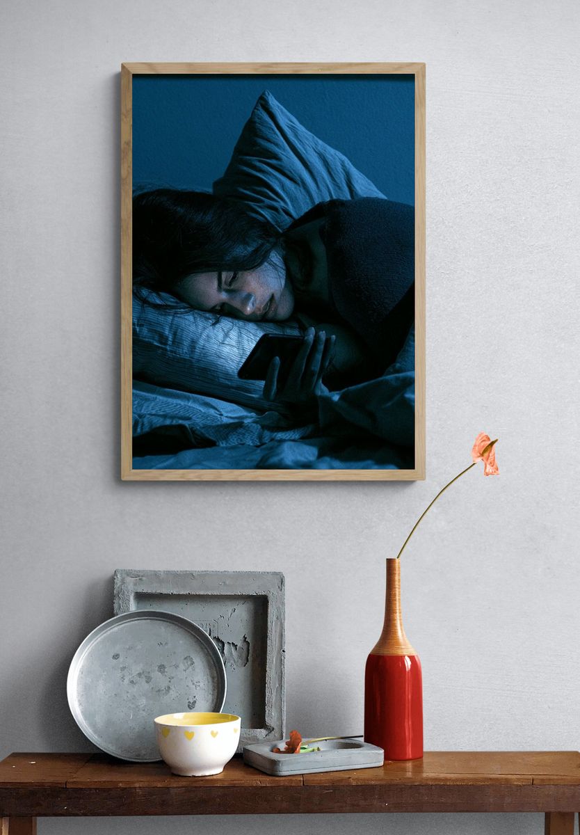 Sunlit Reading Nook Photography Poster. — room view 3