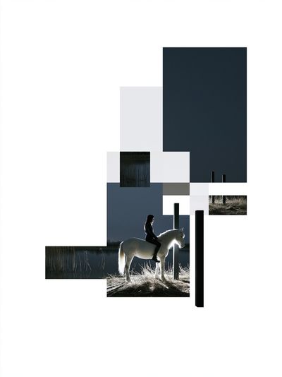 Moonlit Horse Photography Poster. poster print