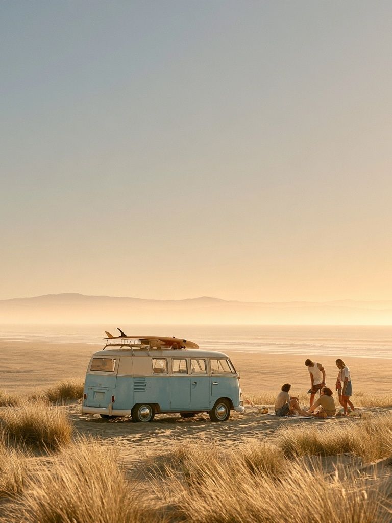 Beach Camper Van Photography Poster. poster — photography art