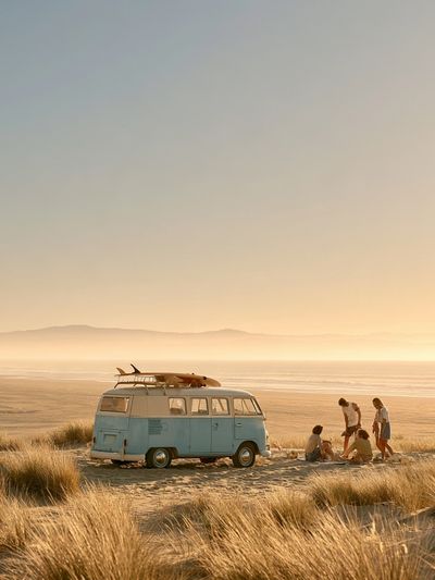 Beach Camper Van Photography Poster.