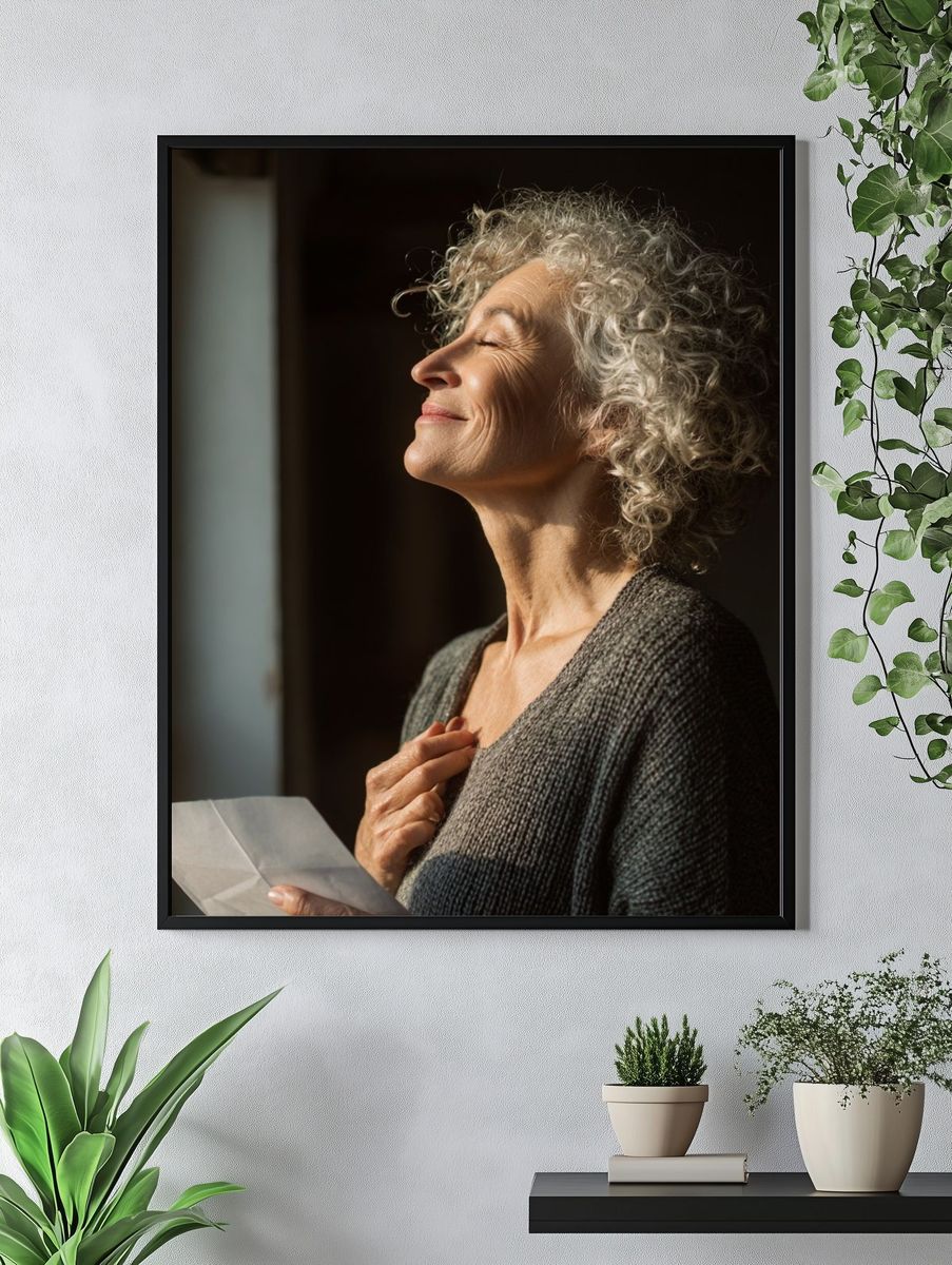 Serene Portrait Photography Poster. — room view 4
