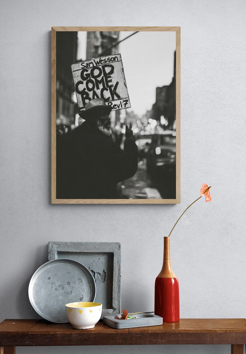God Come Back Street Photography Poster. — room view 3