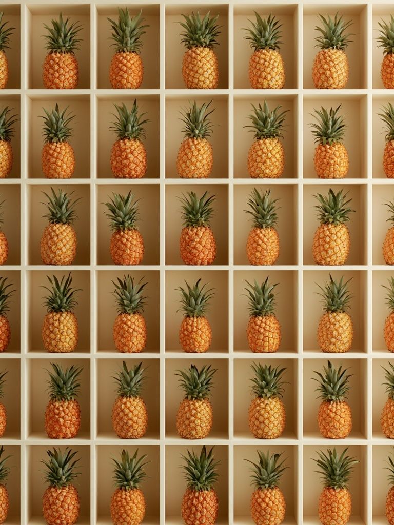 Pineapple Grid Photography Poster. poster detail