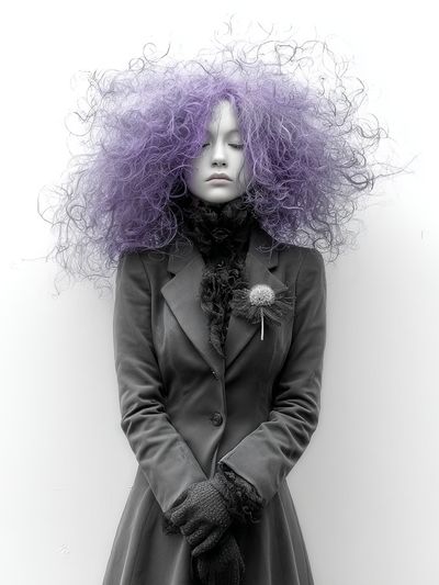 Purple Hair Portrait Photography Poster.