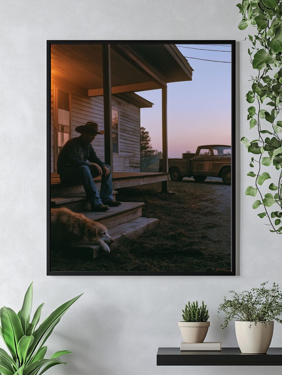 Rustic Cowboy Porch Poster. — room view 4