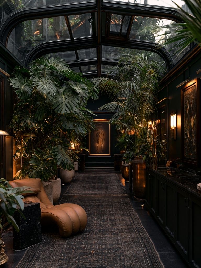 Lush Conservatory Interior Photography Poster. poster detail