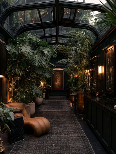 Lush Conservatory Interior Photography Poster. poster