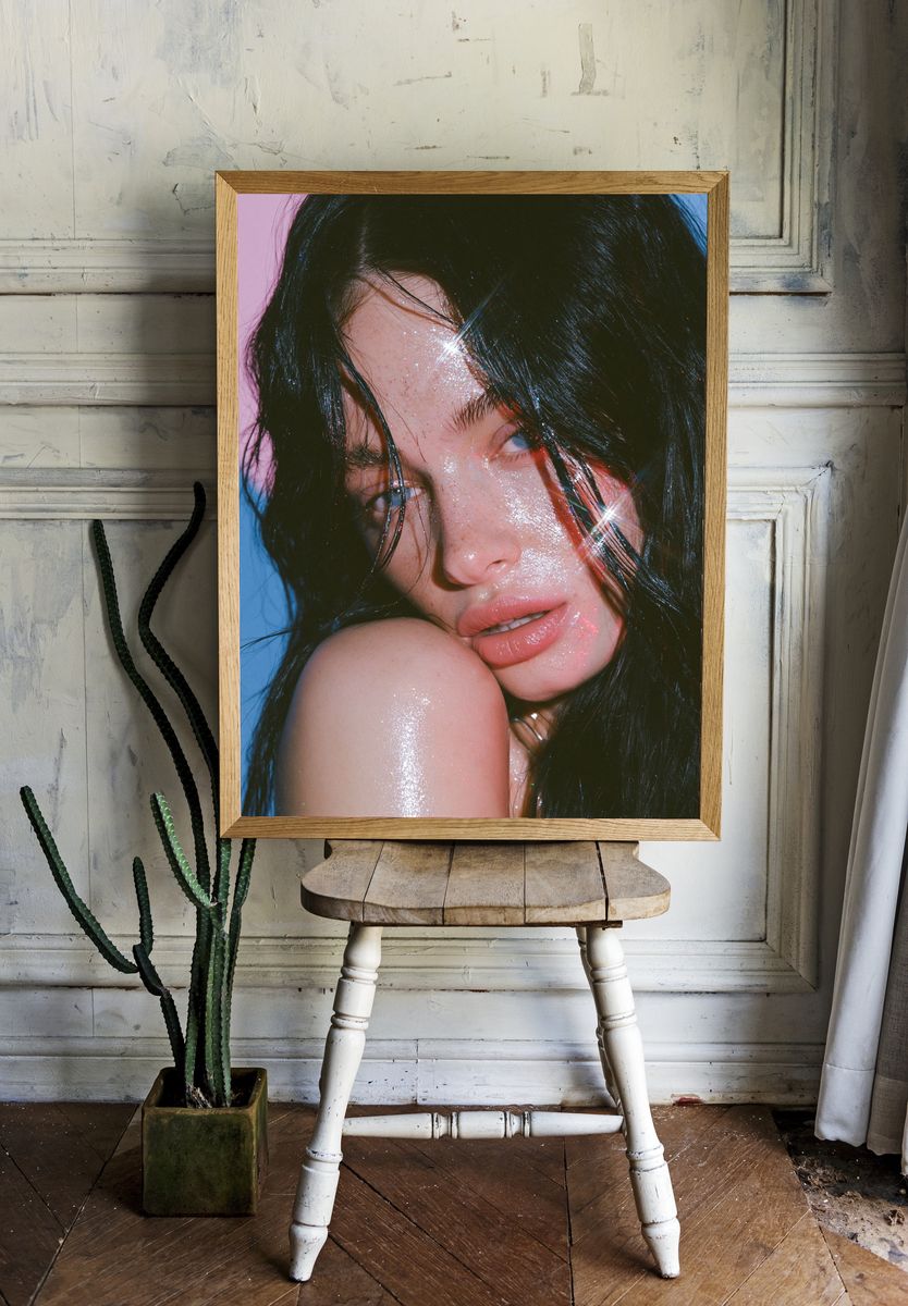 Glitter Portrait Photography Poster. — room view 1