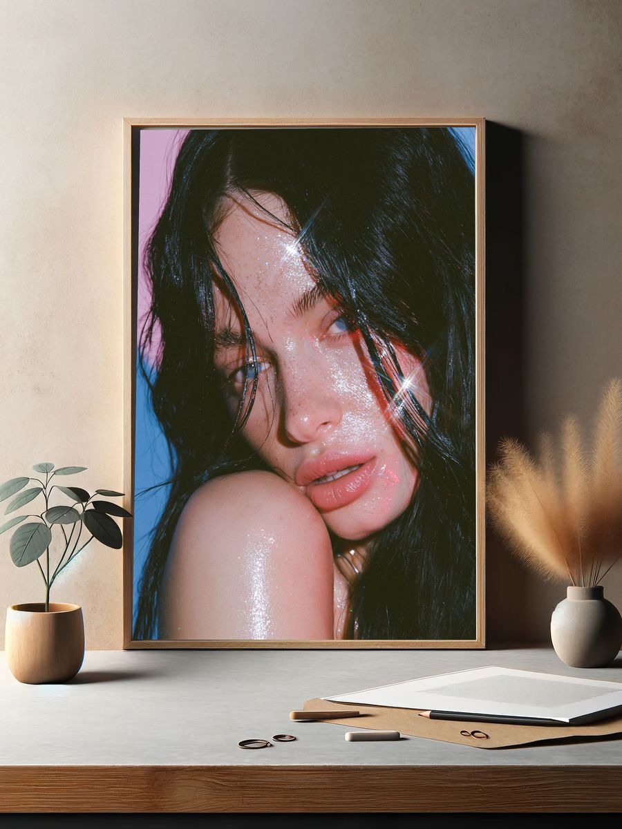 Glitter Portrait Photography Poster. — room view 2