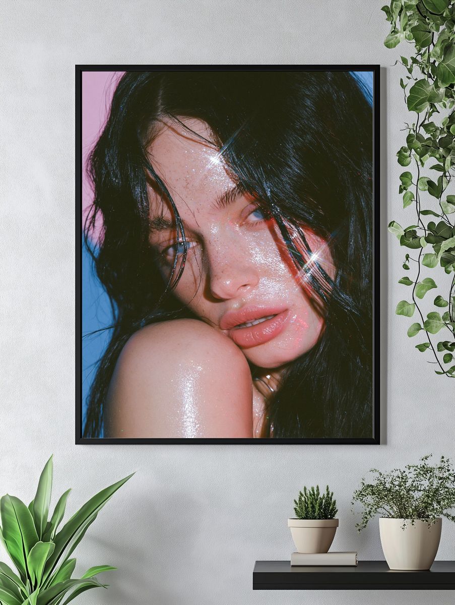 Glitter Portrait Photography Poster. — room view 4