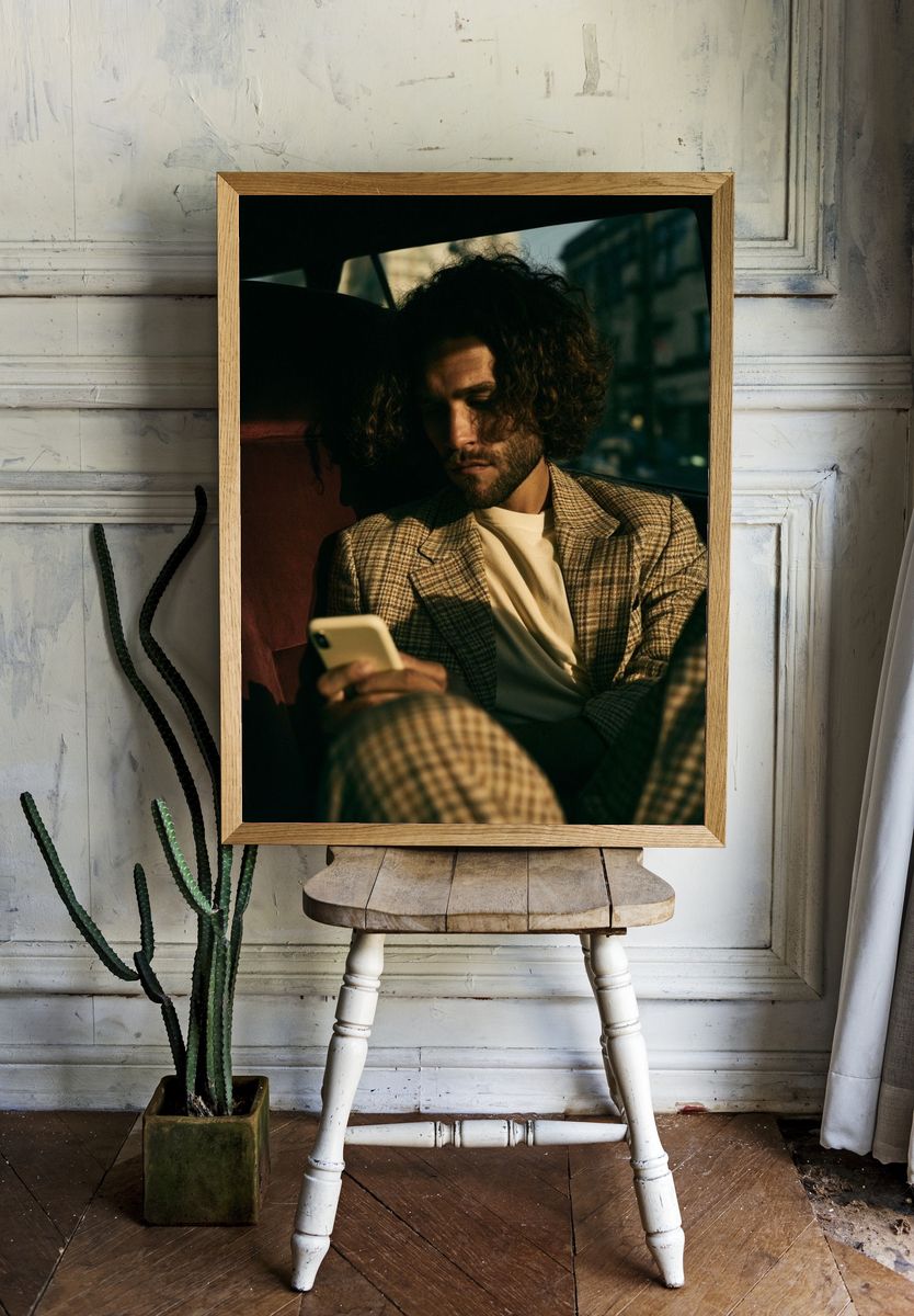 Moody Car Portrait Photography Poster. — room view 1