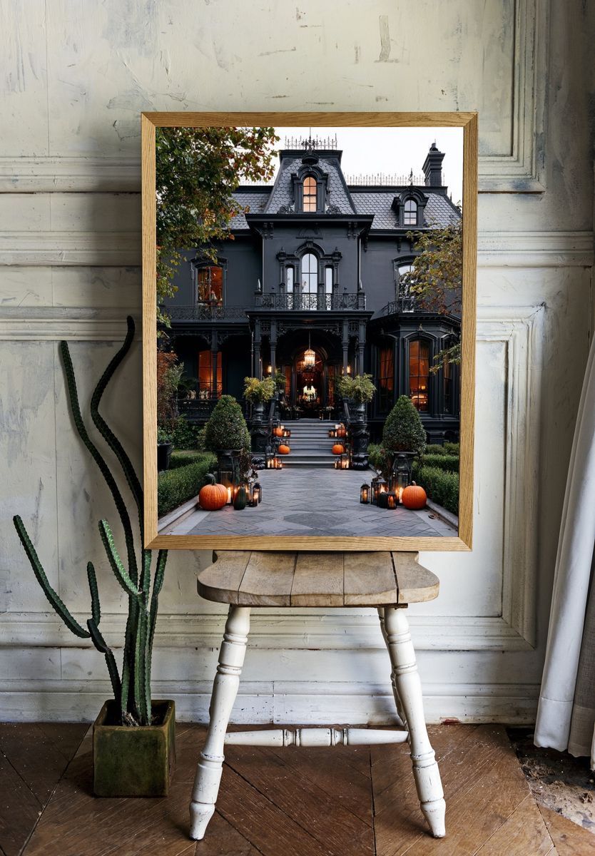 Haunted Victorian Mansion Photography Poster. room preview