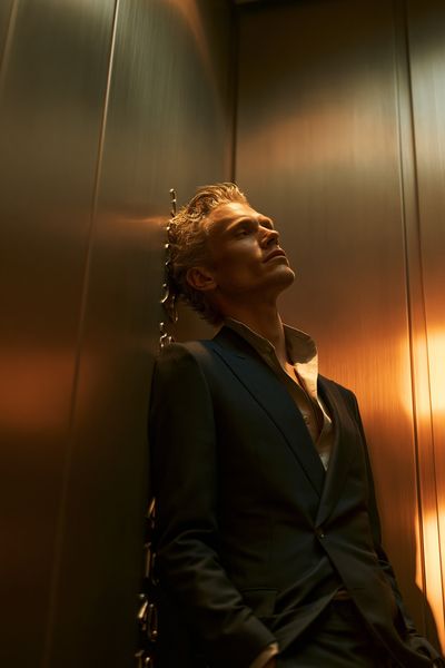 Golden Elevator Portrait Poster.