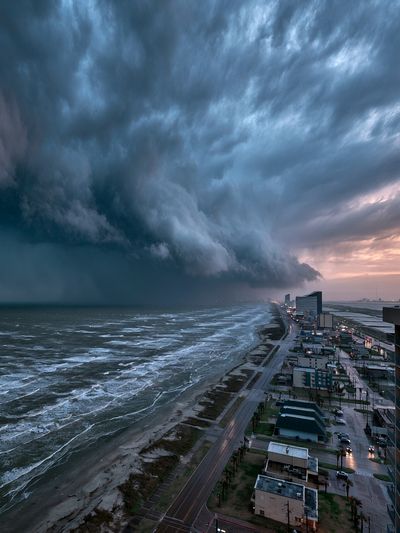 Stormy Seaside Coastline Photography Poster. poster