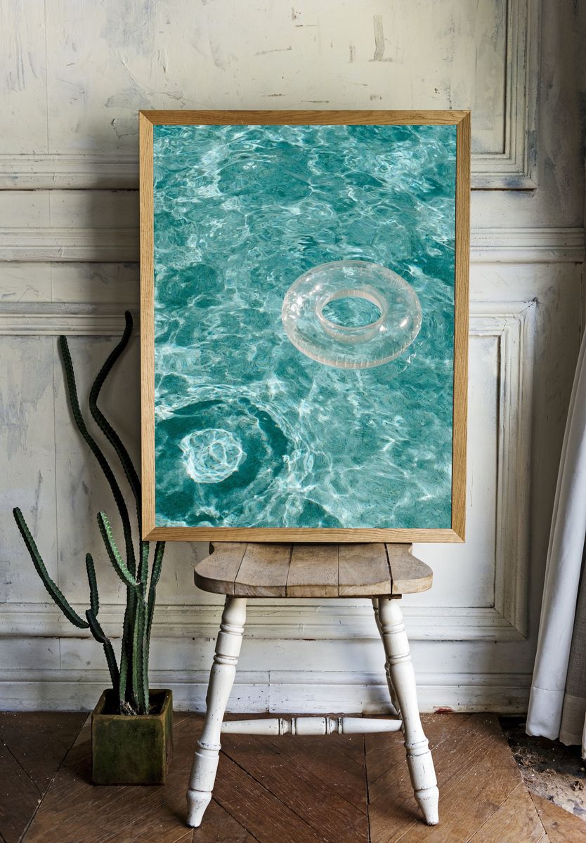 Floating Pool Ring Photography Poster. room preview